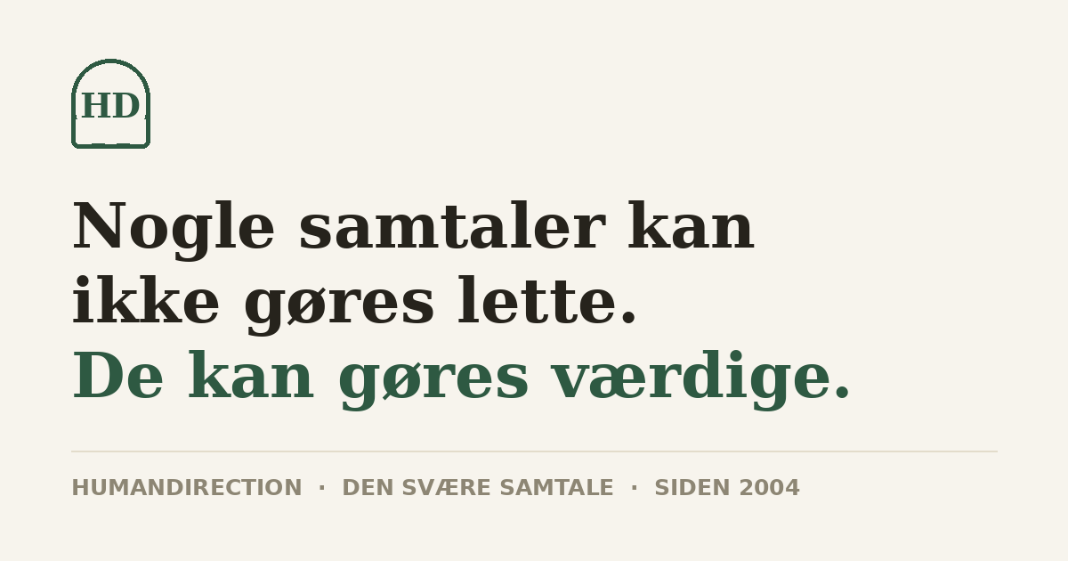 Forsiden på humandirection.dk